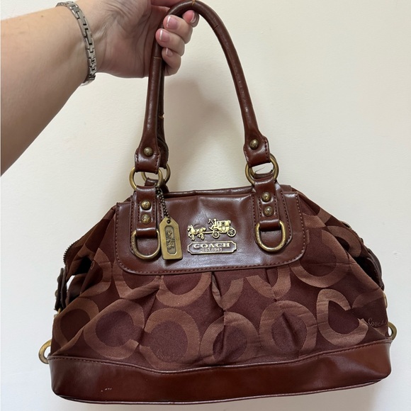 Coach Brown Sabrina Satchel - Picture 1 of 10